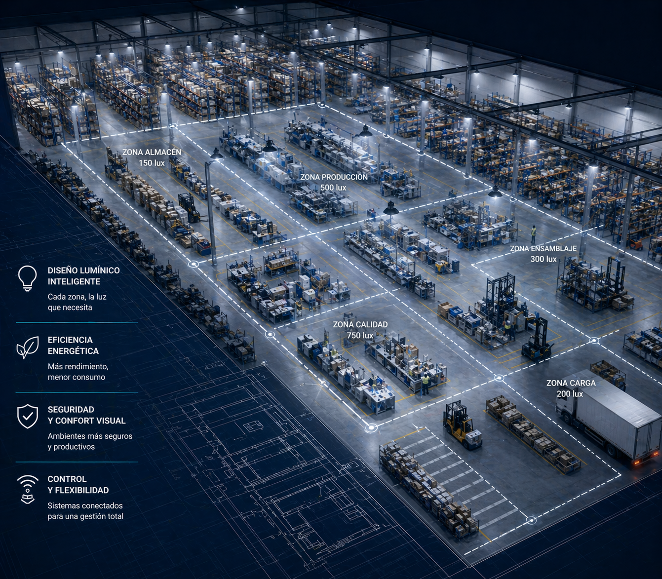 PARTE 1: Iluminación LED industrial: guía completa para mejorar eficiencia y seguridad en tu nave
