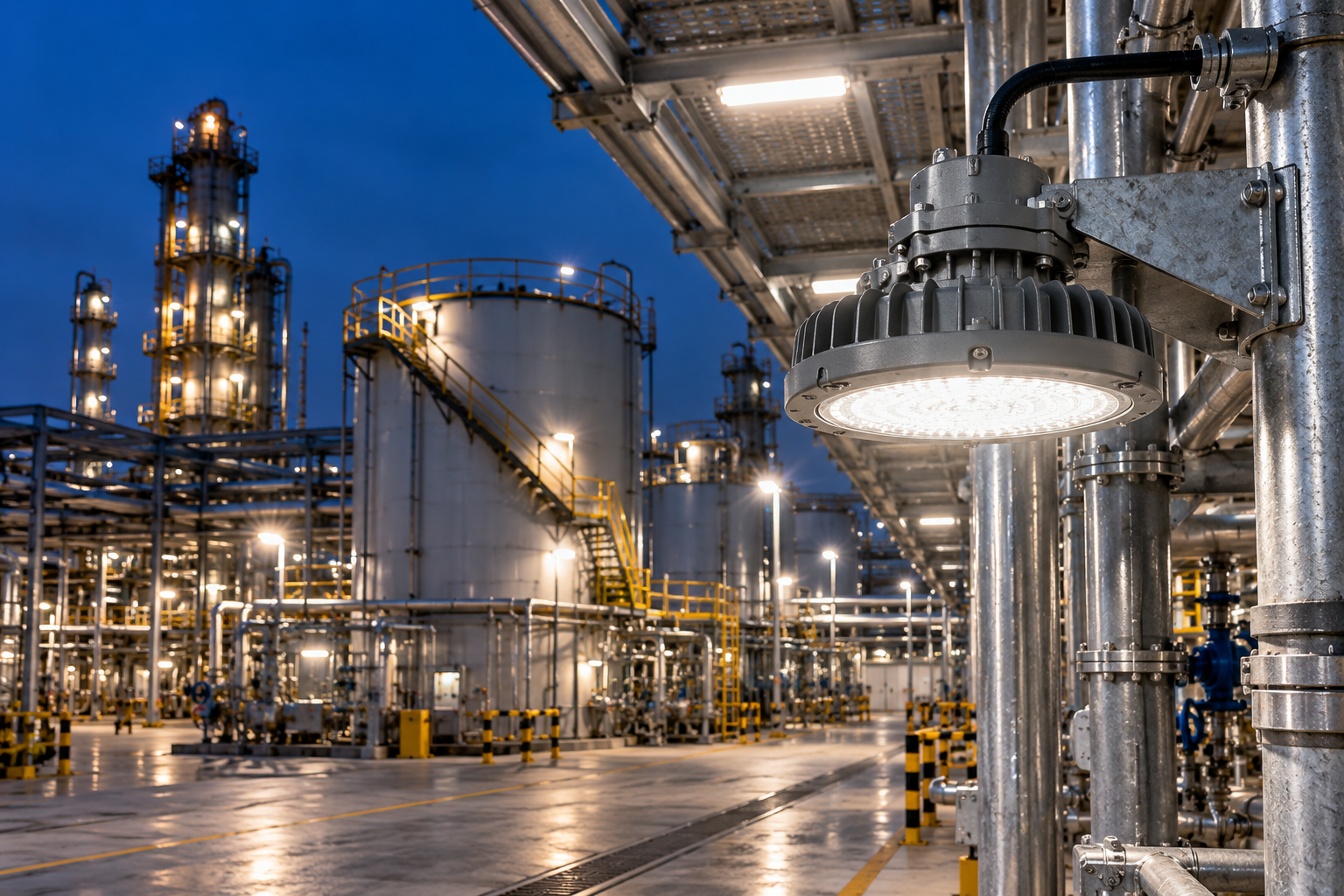 Iluminación ATEX: cómo elegir correctamente una luminaria para atmósferas potencialmente explosivas